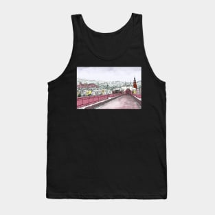 Heidelberg old town, old bridge, Heiliggeistkirche and castle Tank Top